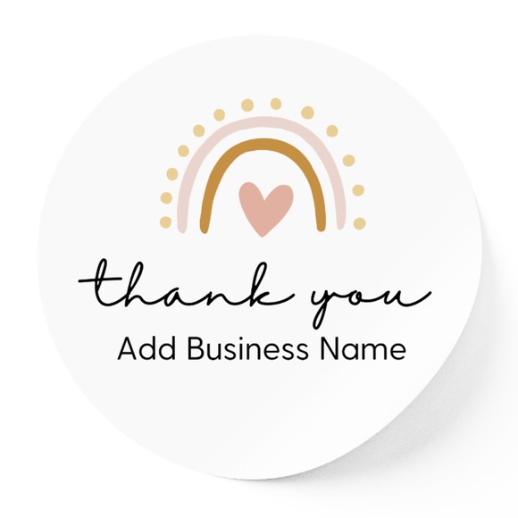 Thank You Sticker Label - Picture 1 of 4